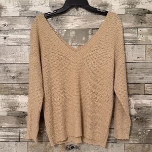 Wishlist Beige V-Neck Sweater